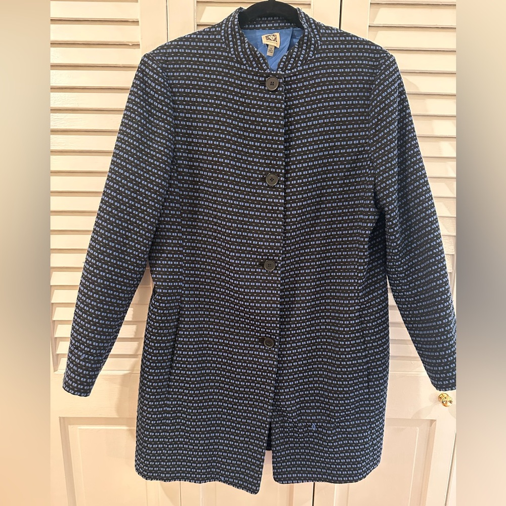 Anne Klein Blue and White Coat